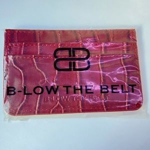 B-Low The Belt Croc Card Case Red Zipper On One Side NWT